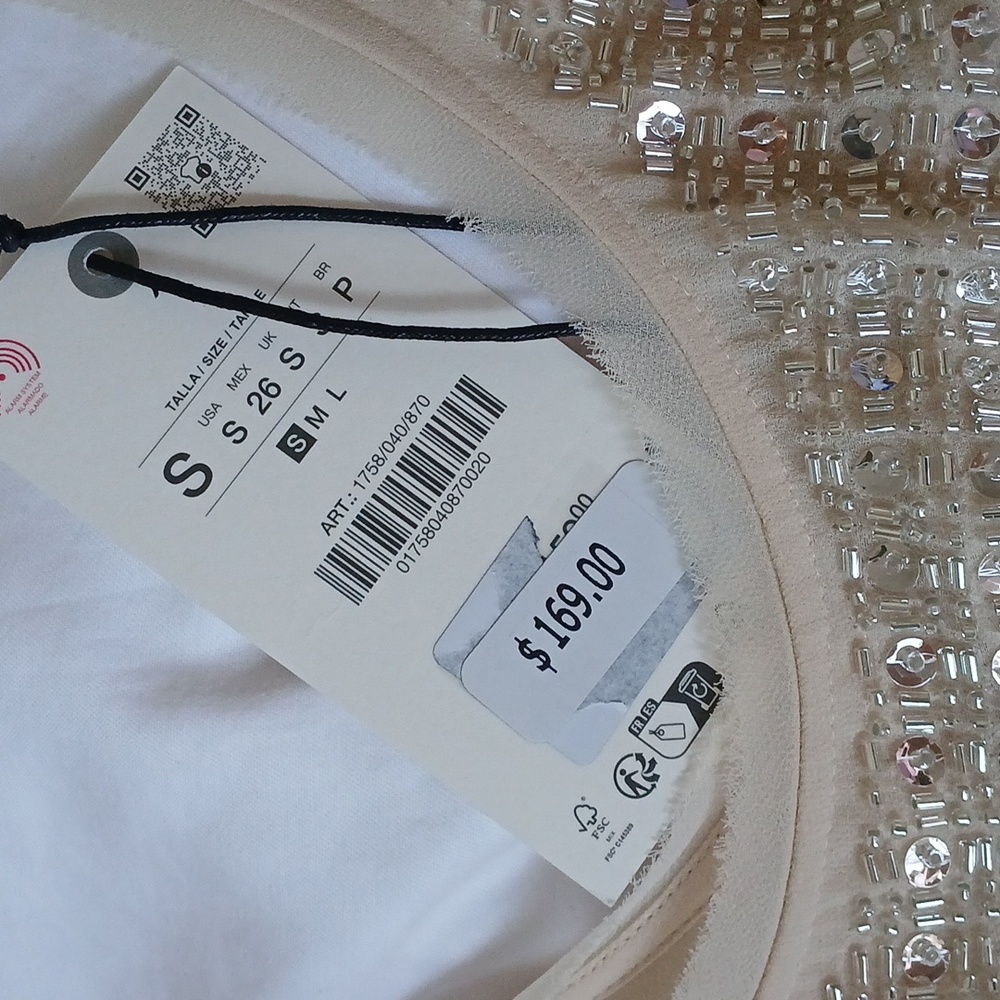 Sparkling Sleeveless Top ZARA Mini DRESS - Picture 2 of 8